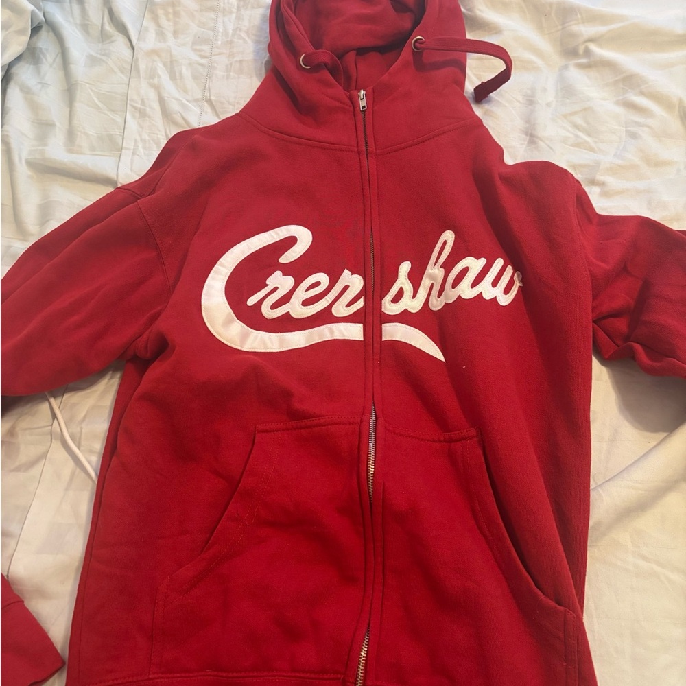 Burgundy Nipsey Hussle the marathon clothing Crenshaw zip up hoodie worn once
